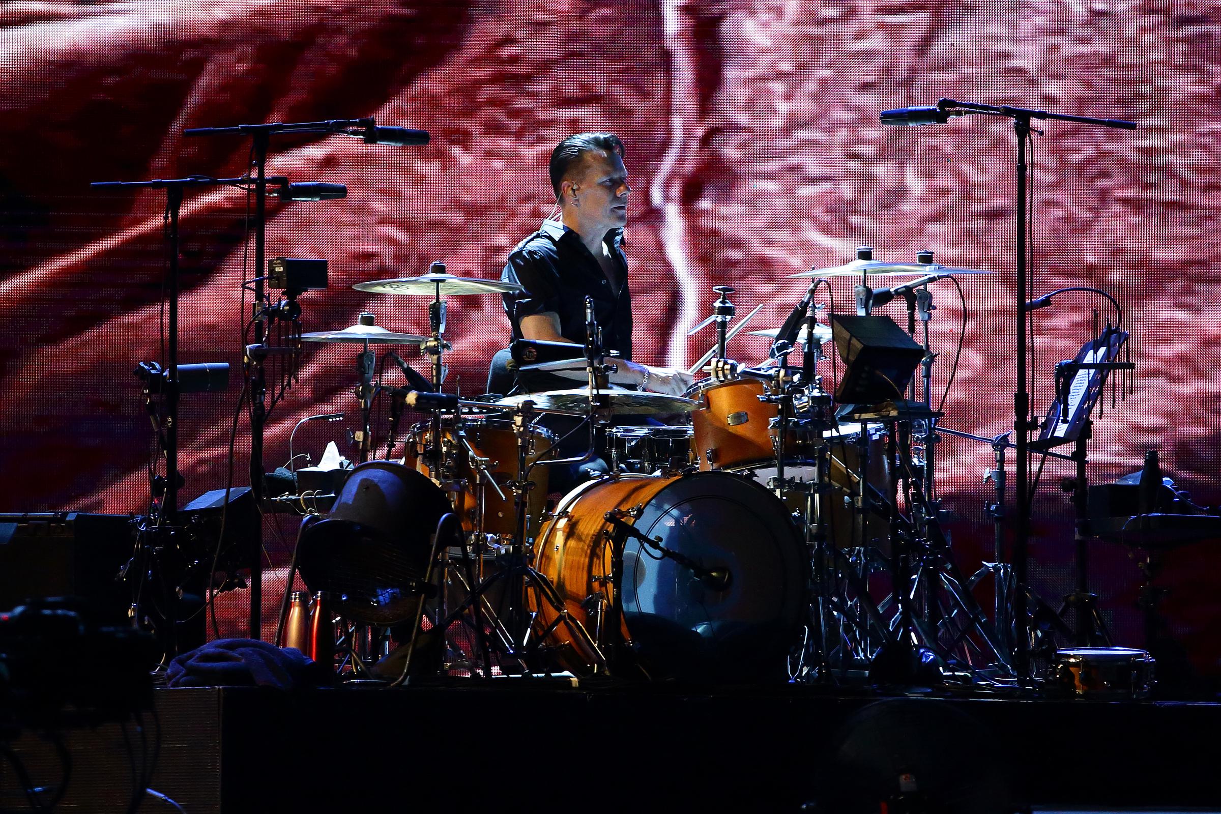 Larry Mullen Jr. performing at the National Stadium during U2's Joshua Tree Tour on November 30, 2019 | Source: Getty Images