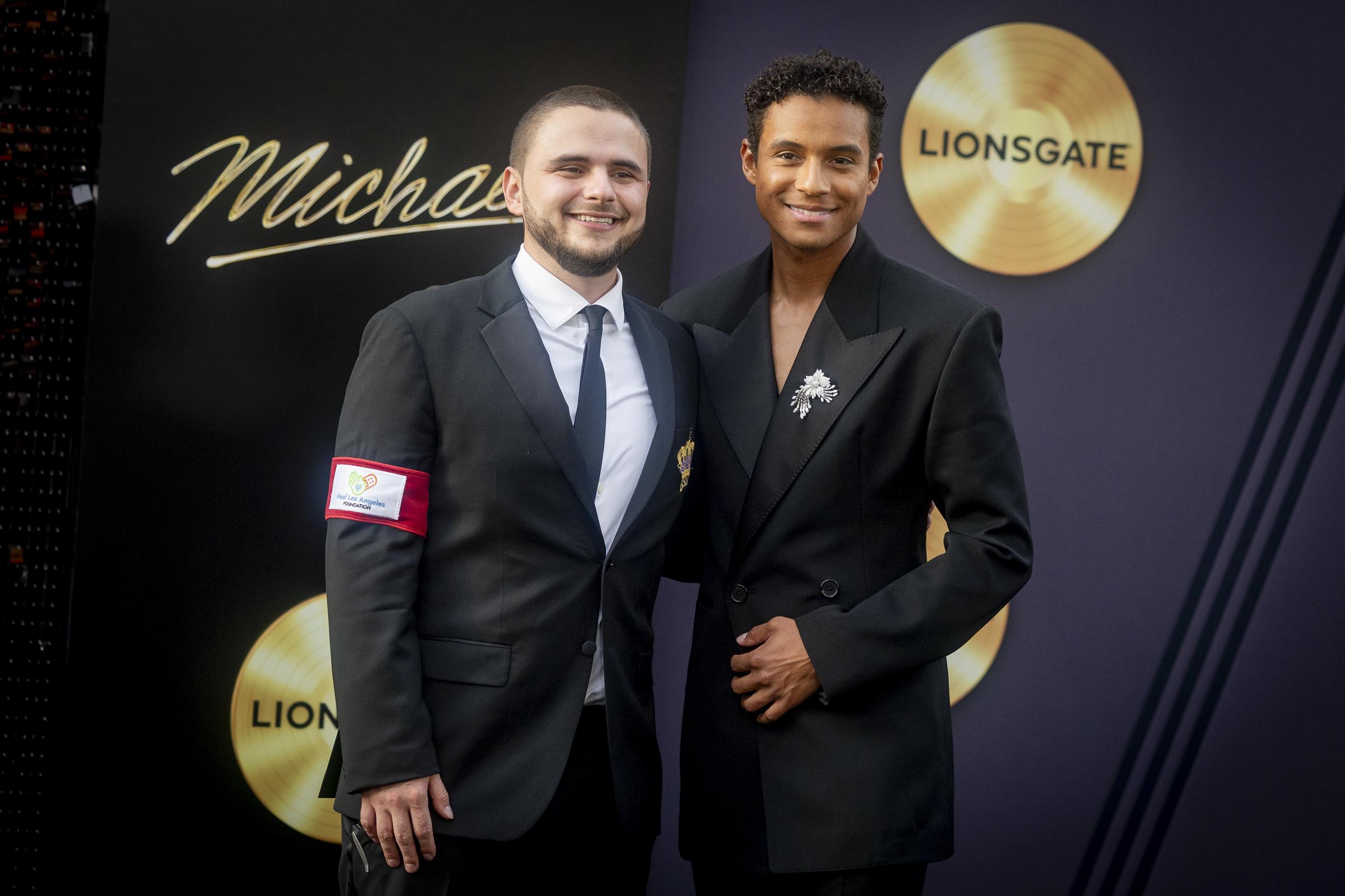 Prince Jackson and Jaafar Jackson at the Hollywood premiere of "Michael" on April 20, 2026 | Source: Getty Images