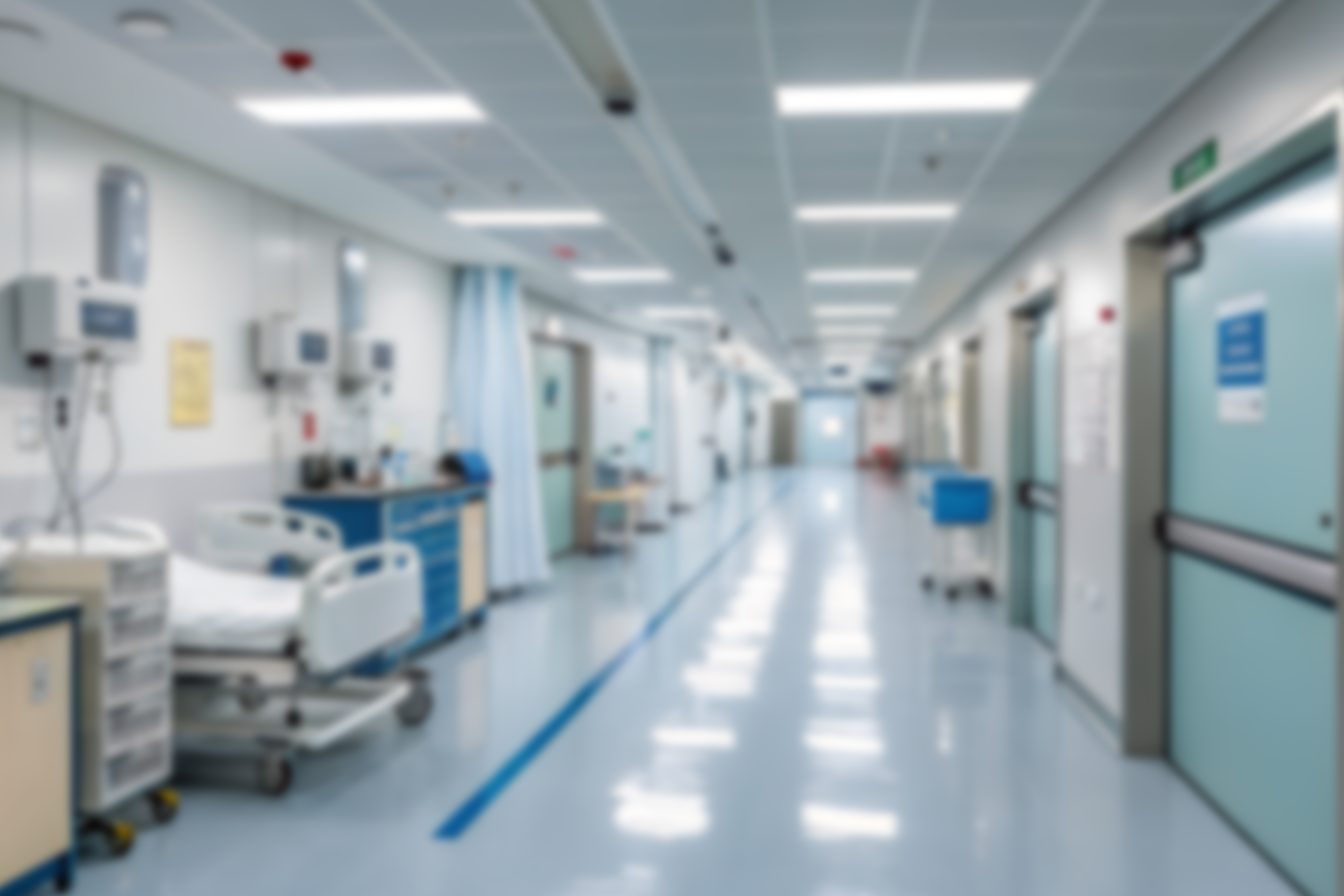 A blurry hospital corridor | Source: Shutterstock