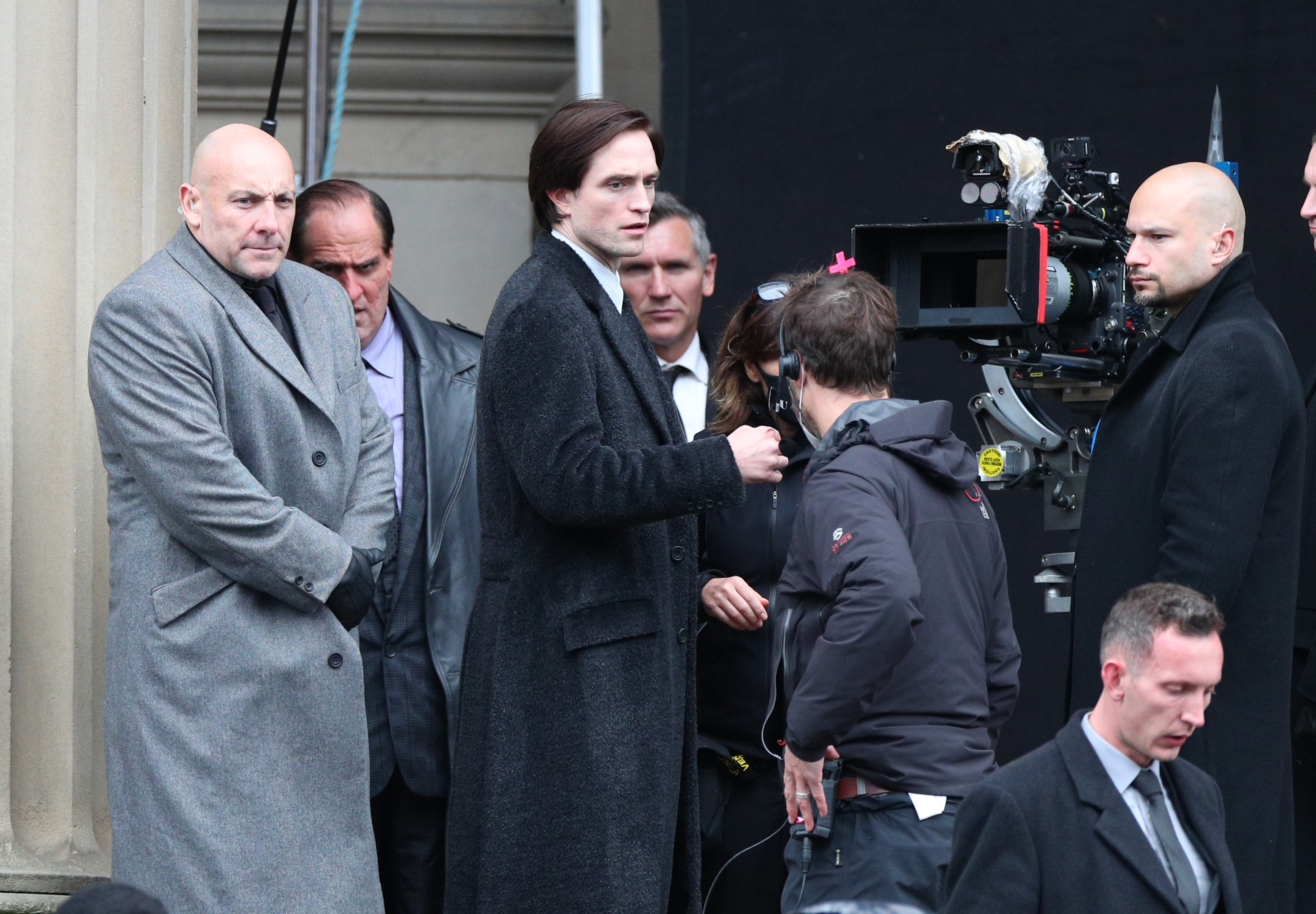 Robert Pattinson on the set of "The Batman" in Liverpool in October 2020 | Source: Getty Images