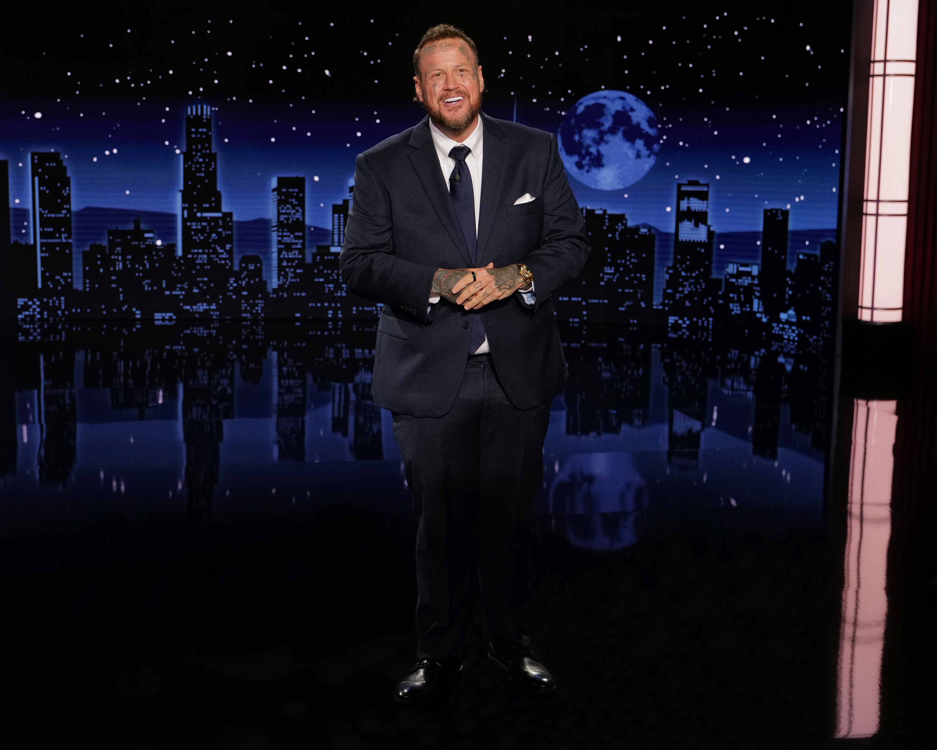 Jelly Rolly guest hosts "Jimmy Kimmel Live!" on August 24, 2026. | Source: Getty Images