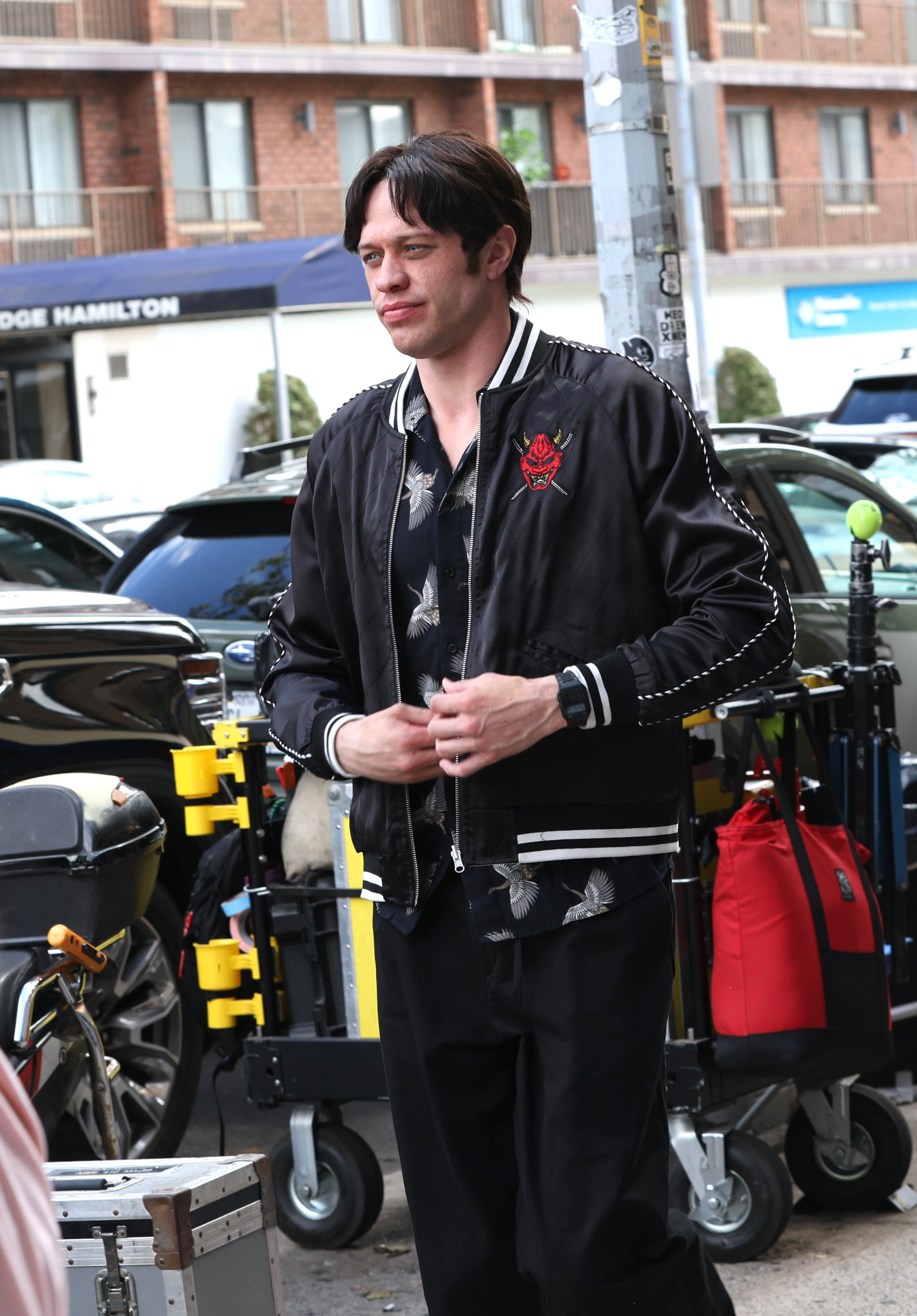 Pete Davidson is seen on the set of "Tommy Karate" in Bay Ridge, Brooklyn on August 25, 2026  | Source: Getty Images
